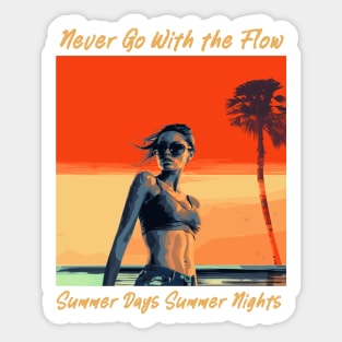 endless summer, summer days summer nights, fashion design v3 Sticker